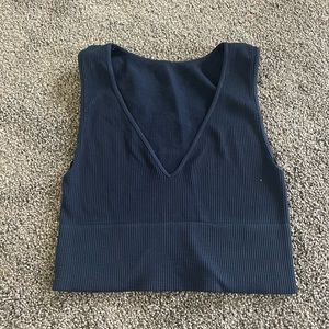 Navy blue garage tank top